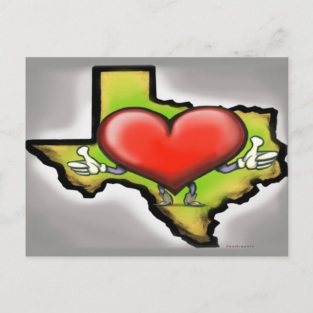 Carte Postale Coeur du Texas (Devant)