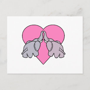 Carte Postale Coeur éléphant