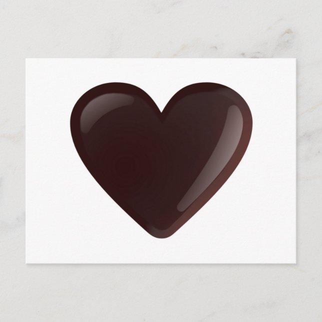 Carte Postale Cœur en Chocolat (Devant)
