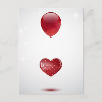 Carte Postale Coeur et ballon