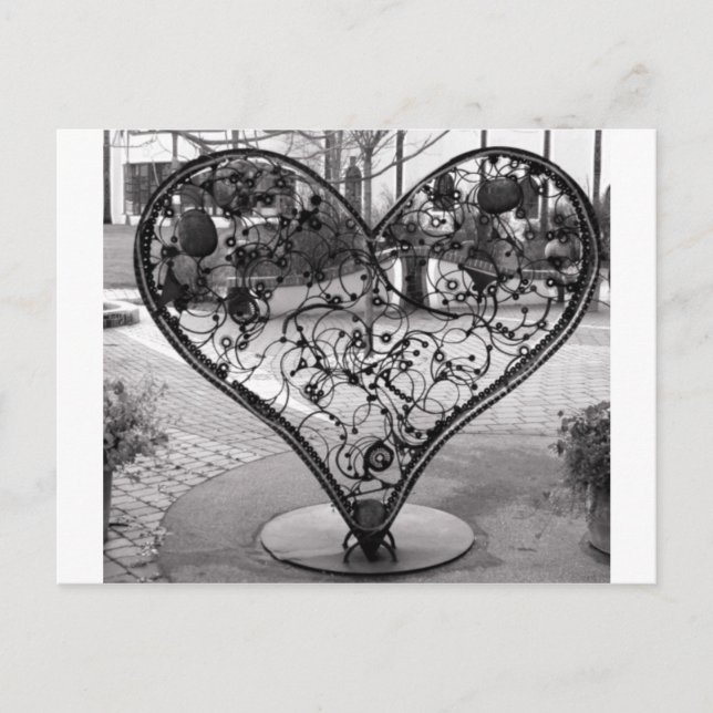 Carte Postale Coeur fil (Devant)