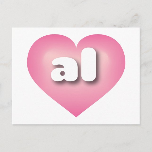 Carte Postale Coeur fondu rose de l'Alabama - I love al (Devant)