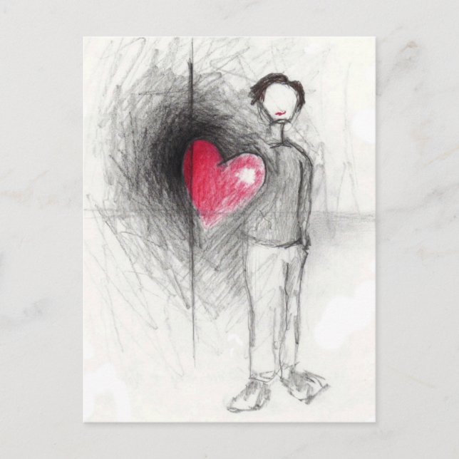 Carte postale Cœur heureux (Devant)