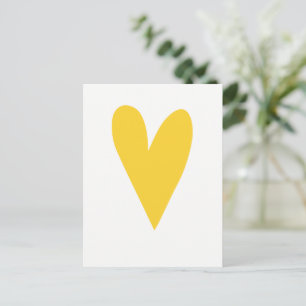 Carte postale Coeur Jaune