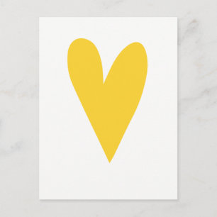 Carte Postale Coeur jaune  Casse-tête vers le haut   Motivation