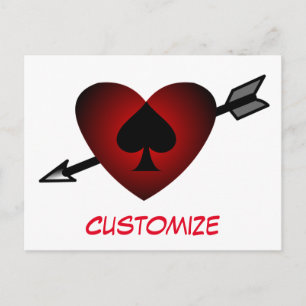 Carte Postale Coeur mignon Black Spade Thunder_Cove