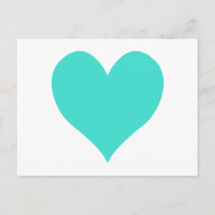 Carte Postale Coeur mignon Turquoise