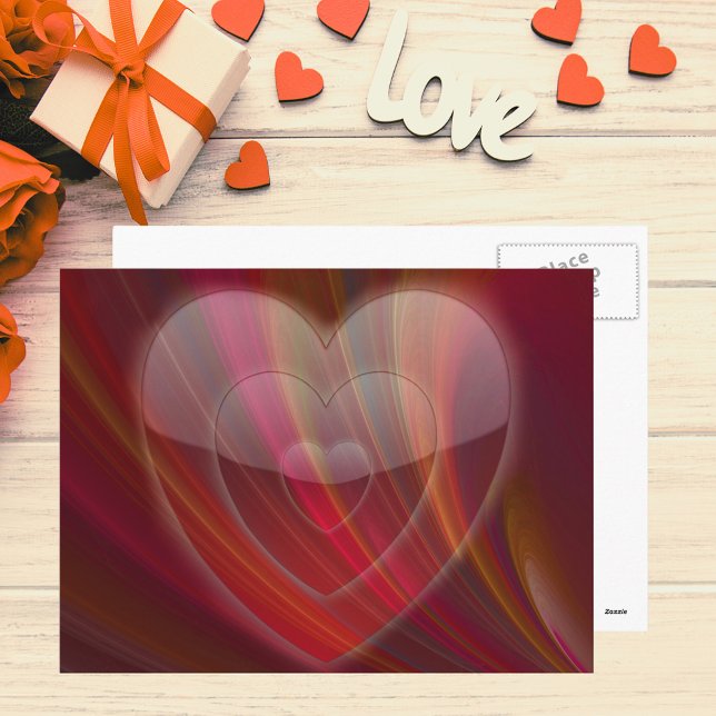 Carte postale cœur multicolore (Multi-Colored Heart Postcard)