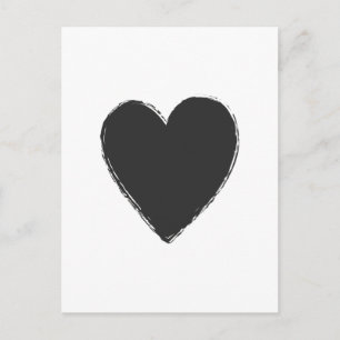 Carte Postale Coeur noir