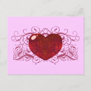Carte Postale Coeur Opal Fire