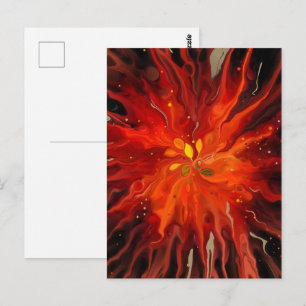 Carte Postale Cœur Pourpre – Explosion d'Énergie Abstraite Arden