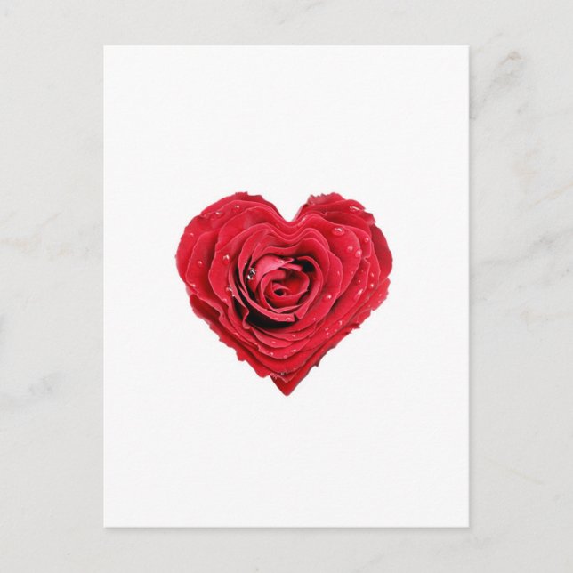 Carte Postale Coeur rose (Devant)
