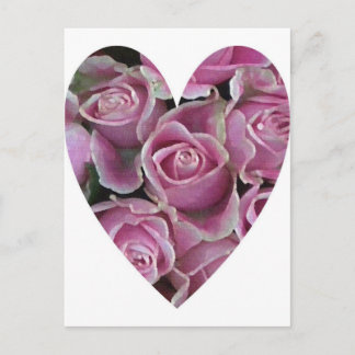 Carte Postale Coeur rose