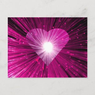 Carte postale Coeur rose