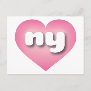 Carte Postale Coeur rose de New York - J'aime