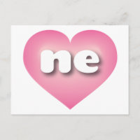 Coeur rose du Nebraska - I love ne