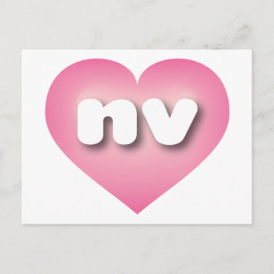 Carte Postale Coeur rose du Nevada - I love nv