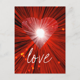Carte postale Coeur rouge 'Amour'