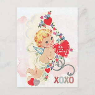 Carte Postale Coeur rouge Angel xoxo