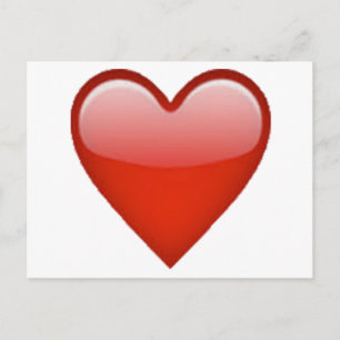 Carte Postale Coeur rouge - Emoji