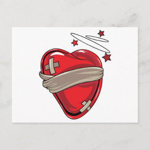 Carte Postale Coeur rouge Mending Broken Heart Love