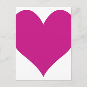 Carte Postale Coeur rouge violet moyen
