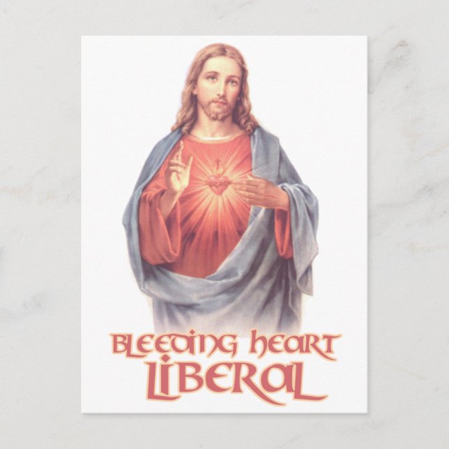 Carte Postale Coeur saignant Libéral Jésus (Devant)