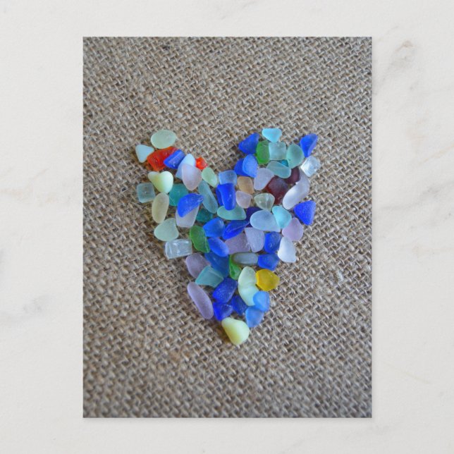 Carte Postale Coeur Seaglass1 (Devant)