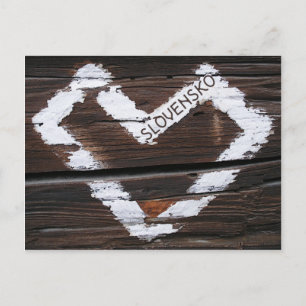 Carte Postale Coeur slovène