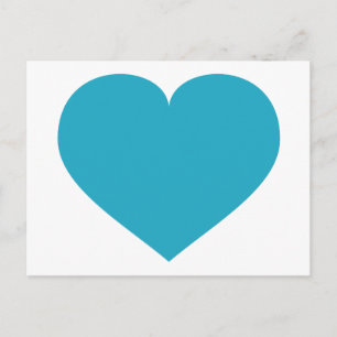 Carte Postale Coeur Turquoise