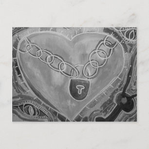 Carte postale Coeur verrouillée