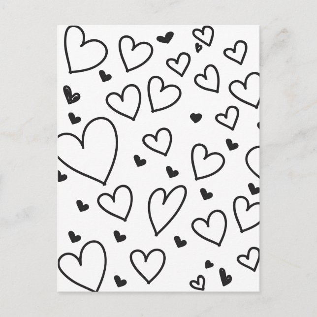 Carte Postale Coeurs (Devant)