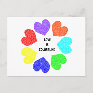 Carte postale Coeurs Arc-en-Ciel