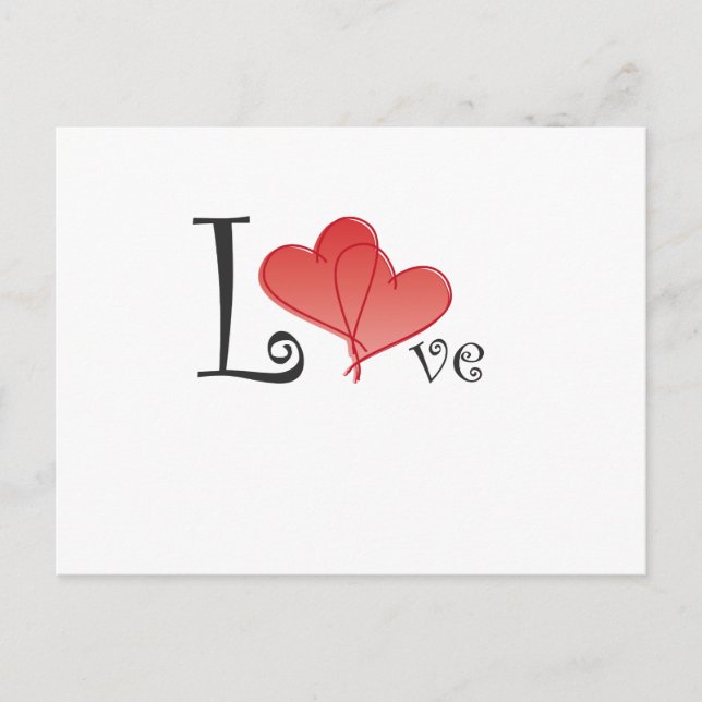 Carte Postale Coeurs d'amour (Devant)