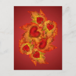 Carte postale Coeurs d'automne