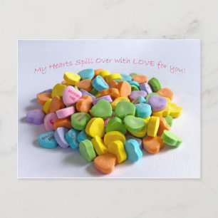 Carte Postale Coeurs de bonbons