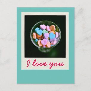 Carte Postale Coeurs de bonbons