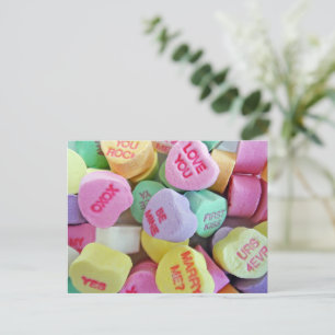 Carte Postale Coeurs de bonbons