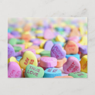 Carte Postale Coeurs de bonbons Valentine