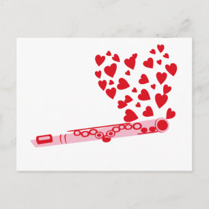 Carte Postale Coeurs de flute