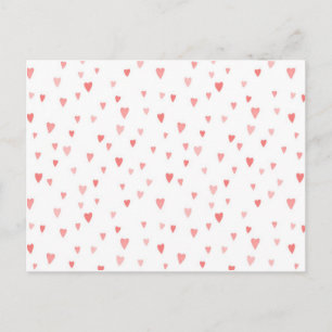CARTE POSTALE COEURS DE PASSION ROSE