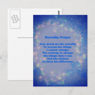 Carte Postale Coeurs de prière de sérénité Inspiration 