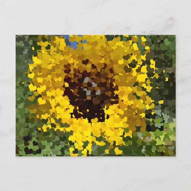 Carte Postale Coeurs de tournesol (Devant)
