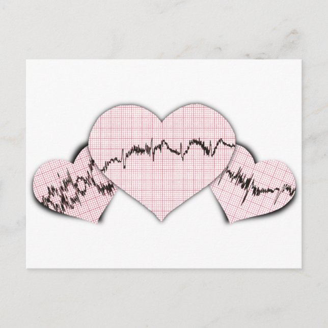 Carte Postale Coeurs ensemble (Devant)