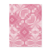 Cœurs et diamants abstraits rose tendre