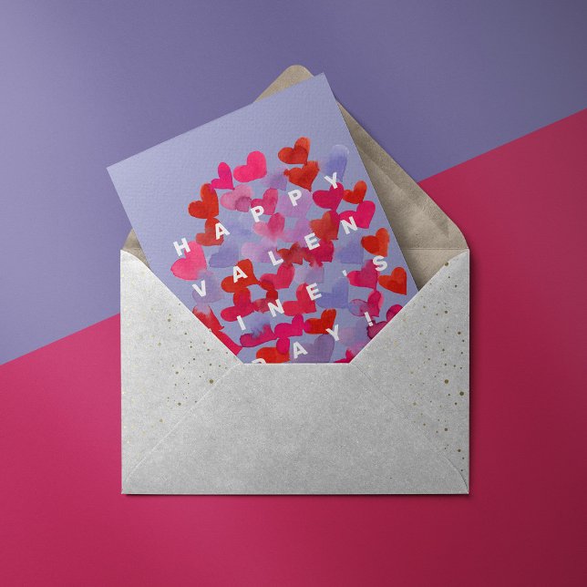 Carte Postale Coeurs Heureuses Saintes-Valentin (Créateur téléchargé)