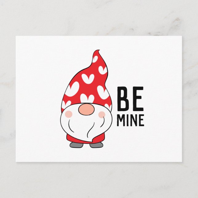Carte Postale Coeurs mignons Gnome Valentine (Devant)