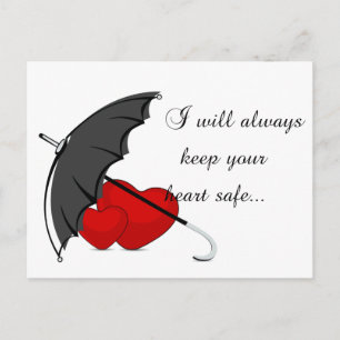 Carte Postale Coeurs protégés par l'amour