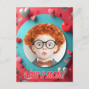 Carte Postale Coeurs romantiques Circulaire