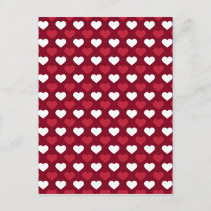 Carte Postale Coeurs rouges